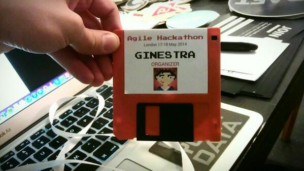 ginez_17's tweet image. Coolest name badge ever! #agilehack @WeChangedIt #fb