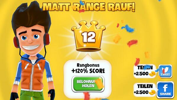 michaelf91's tweet photo. Ich habe Rang 12 mit Matt in #SkylineSkaters erreicht http://t.co/VYOeInFLyf http://t.co/NJmk1flGr0