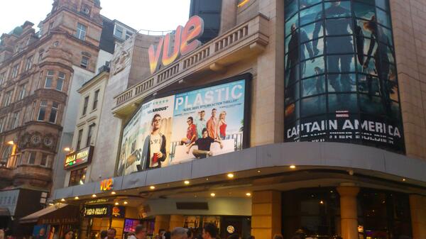 libbysound's tweet image. Impressive to see a film you've worked on advertised in Leicester Square. #plastic with @syncsounds &amp;amp; @skoupetoris
