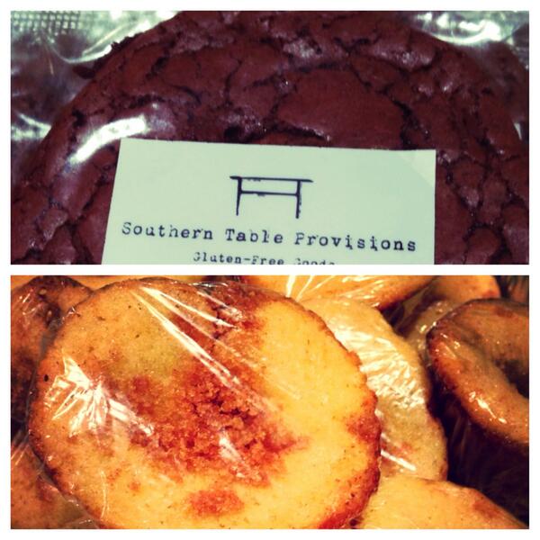 SouthernTableGF's tweet photo. Delivery to @LOTHRoswell this morning of brownie cookies &amp; coffee cake muffins! http://t.co/hDMJeXSoAR