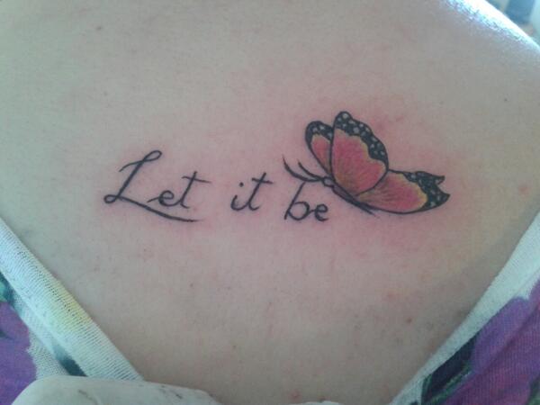 Sgar46Lechu's tweet photo. #tattoo let it be http://t.co/qLzTeycL3S