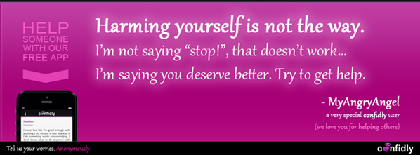 confidly's tweet photo. You deserve better. Please do not self harm \u003C3
#quote #quotes #selfharm #confidly http://t.co/HY7cEaeAoe