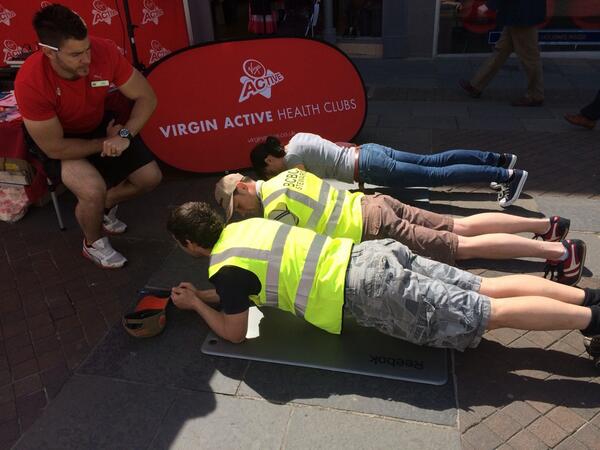 VABridgend's tweet photo. Come on down to Bridgend mashup and take part in our plank challenge to receive some goodies #virginactivebridgend http://t.co/ULNjfVOP4z