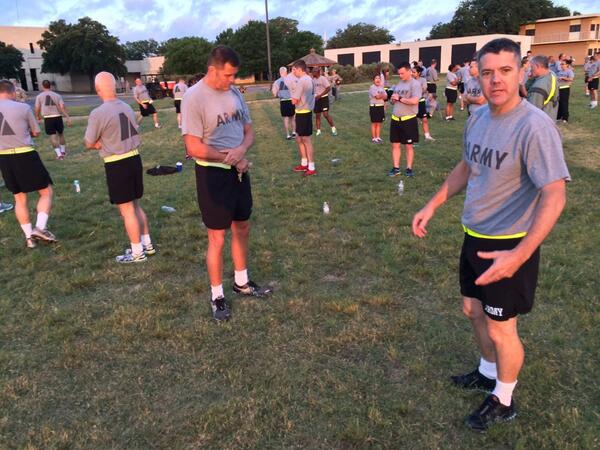 MGGregChaney's tweet image. Another beautiful Army Physical Fitness Test morning #TXMF