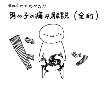 ω・`ア 無かったから作りました。女子でも分かる金的の辛さ解説。 