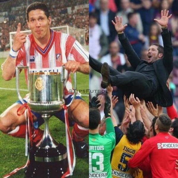 marcosberaza's tweet image. La ultima vez que el Atleti ganó una Liga (1996), Simeone la ganó como jugador, 18 años despues, la gana como DT.