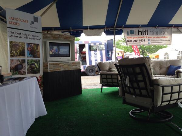 A tv under a waterfall and some awesome tunes at the <a href="/hifihousegroup/">HiFi House</a> tent at <a href="/StotesRegatta/">Stotesbury Cup</a>. Stop by and say hi!