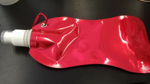 BHSReuse's tweet image. By using these refillable water bags we saved many water bottles this week. Recommend you getting one of these (: