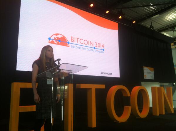 exiledsurfer's tweet image. Elizabeth Ploshay, Board Member of @BTCFoundation giving the closing remarks at #bitcoin2014