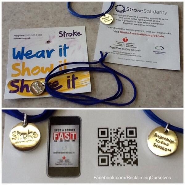 Stroke_Aware's tweet photo. #StrokeMonth  Do you have YOUR #StrokeSolidarityString?  http://t.co/nOSdOb3YVk and http://t.co/baRuxByM9H http://t.co/KDc2jgYXES