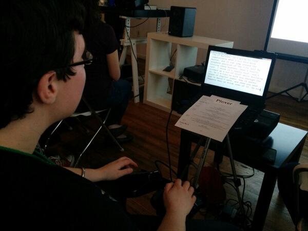 kamalmarhubi's tweet image. sitting next to @stenoknight, watching watching her live caption #bangbangcon! so cooool!!