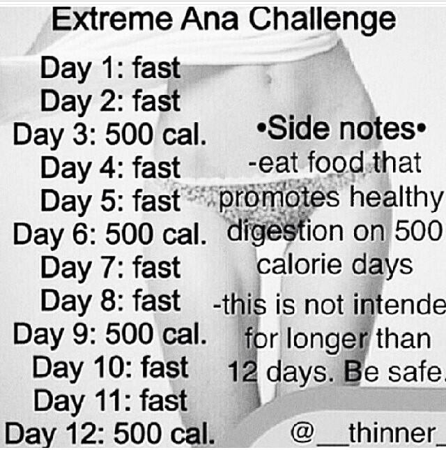 Extreme Ana Diet