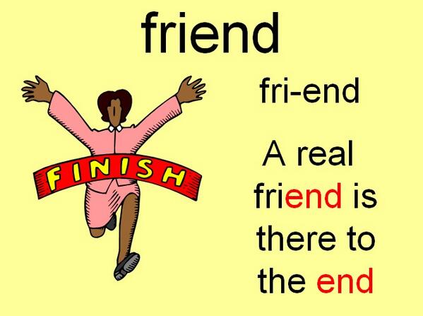 OutwoodAcklam's tweet photo. Word of the Week from The Dirty Thirty most misspelled words is FRIEND. Remember, a real friEND is there to the END. http://t.co/3mtwZVaedA