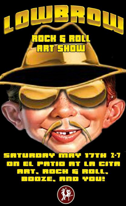 My art will be featured at the LowBrow Rock n Roll art show today! Its from 2pm - 7pm! @ La Cita bar