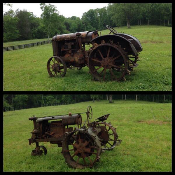 AmericanPicker's tweet photo. Got 2 tractors for my pasture in TN. 1 is a McCormick Deering '28 &amp; 1 is a Farmall '37. Want home 2 feel like a pick! http://t.co/dtP0AXx2iY