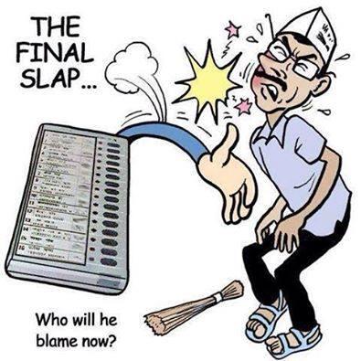 SJVatsal's tweet image. Toon:&quot;Last slap&quot; (#NaMo #RejectAAP #modifiedkashi #BJP #PMNaMo #MODIfied #ModiVictoryLap #MODIfiedIndia #Verdict2014)