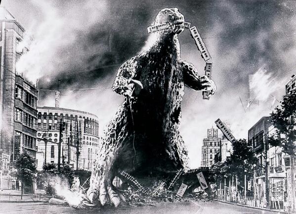 Banded_Ron's tweet photo. Tap room is open 1-7.In honor of the new Godzilla,we'll be showing all the classic movies!#bandtogether #gogogodzilla http://t.co/nQnU7V4uPA