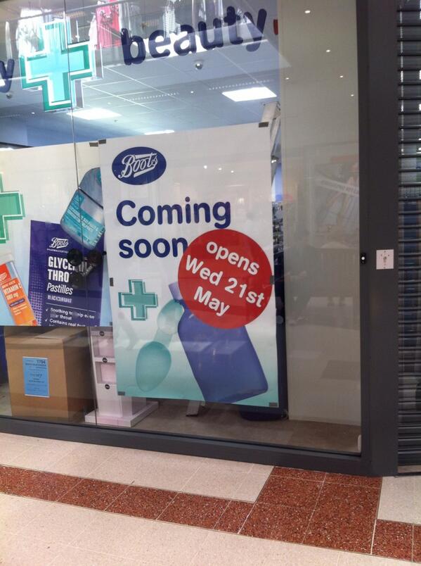 AisDockers's tweet photo. So happy that Blackrock is getting a Boots! http://t.co/KUPq2Uzx3J
