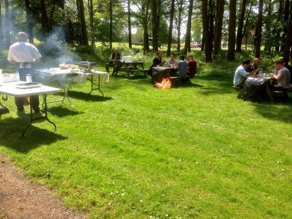 Just starting today's BBQ for Yorkshire Outdoors. <a href="/Johnsonsbutcher/">Johnsonsbutchers</a>
