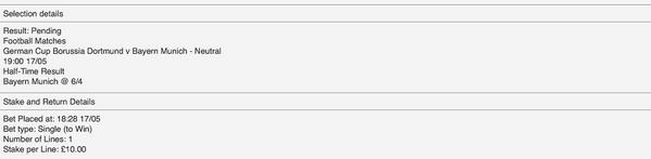 GGTipsInplay's tweet image. BET 1 of the Rolling Acca
Bayern Munich to be winning at HT @ 6/4 #7pm 
£10 to return £25
Who's on ?