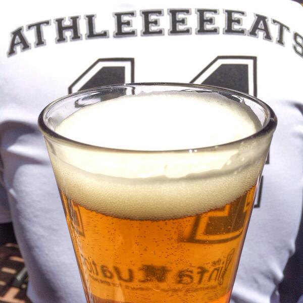 schmooey's tweet image. Victory beer. Cheers Team @infatuation #ATHLEEEEEATS  @TheRunnerBK
