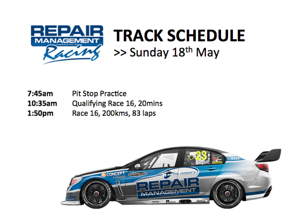 LD_Motorsport's tweet image. SCHEDULE: Final day of the #Perth400 with the longer 200km race this afternoon. *These are local WA time #v8sc