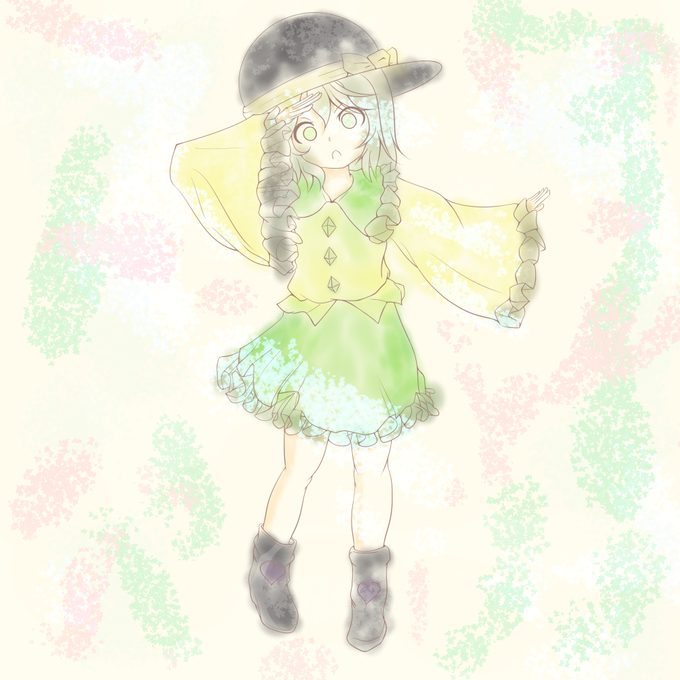 色塗り難しすぎる。ツールの使い方と色自体の勉強しないと駄目だよね 