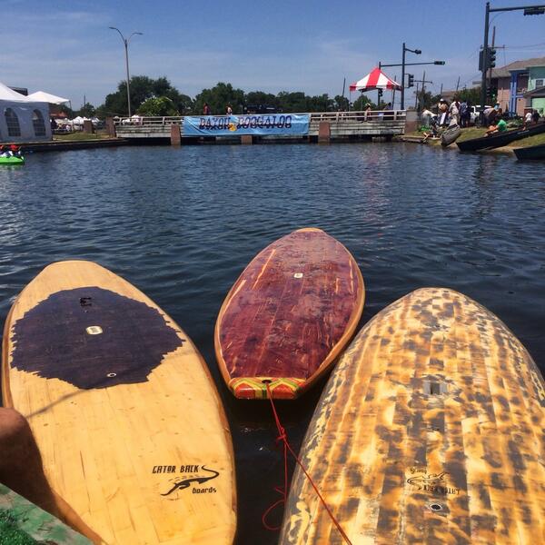 Day 2 of <a href="/bayouboogaloo/">Bayou Boogaloo</a>! Posted up on the #nolapartybarge, holla #gbb and come take a spin on our #paddleboard s