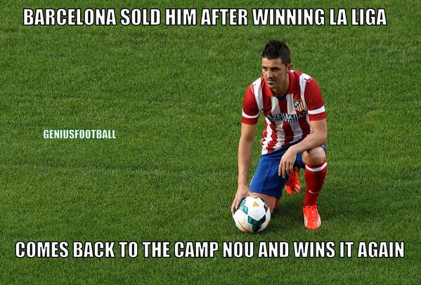 FootballFunnnys's tweet image. The story of David Villa