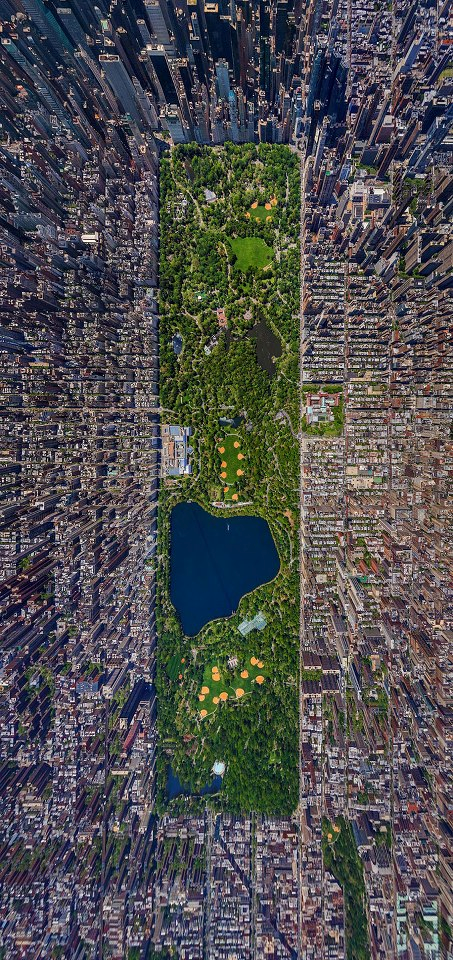 NatuPictures's tweet photo. Vista aérea de Central Park, Nueva York. http://t.co/R9FZJCPmzg