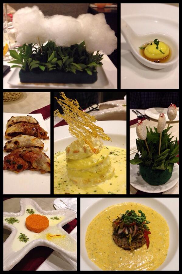 sumona24's tweet image. A few of the very interestin dishes at #MasalaLibrary 😃 paan flavor candyfloss 😋😋😋