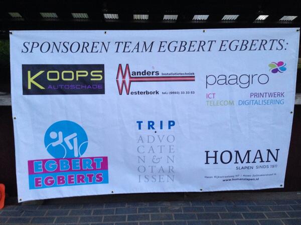 teamegberts's tweet photo. Zo, we weten zeker dat @EgbertEgberts @koopsautoschade @Homanslapen @MTB_Westerbork en @Paagro_com aanwezig zijn! http://t.co/3Iu12sCAZc