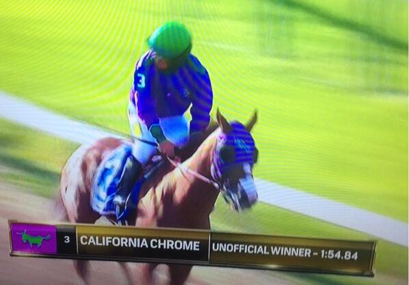 997DJX's tweet image. #CaliforniaChrome WINS the #Preakness2014!!! Bring on The Belmont!