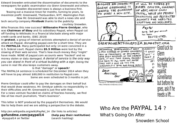 drkneethyself's tweet photo. http://t.co/Q47QrIkEyD
http://t.co/BLwvsheP9E
flyers: use them at san francisco jun 18 GG book tour or w/e #paypal14 #snowden #ebay
