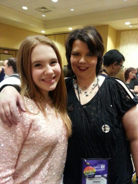 HarmonyInkPress's tweet image. Authors Winter Page and @JamieMayfieldYA at the FANtastic Day Party. #RT14 #YALGBT