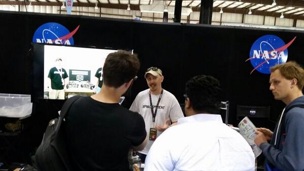 SpacePRIDE's tweet image. &quot;Anybody can build a robot! The hard part is the programming!&quot; #MakerFaire @NASAPrize