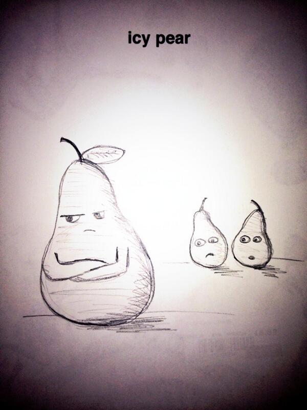 DrawInsp's tweet image. Icy pear #drawinsp