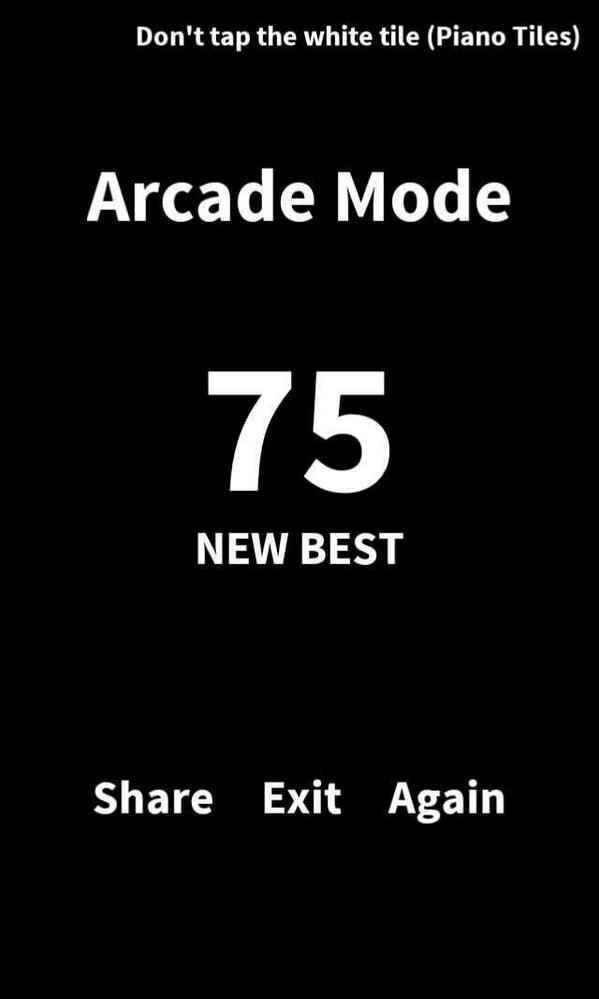 froste1212's tweet photo. Arcade Mode! 75 pts!! Awesome! Who can beat me in @PianoTiles -> http://t.co/ctg2Lp59Gg http://t.co/hrDR1dQ3Up