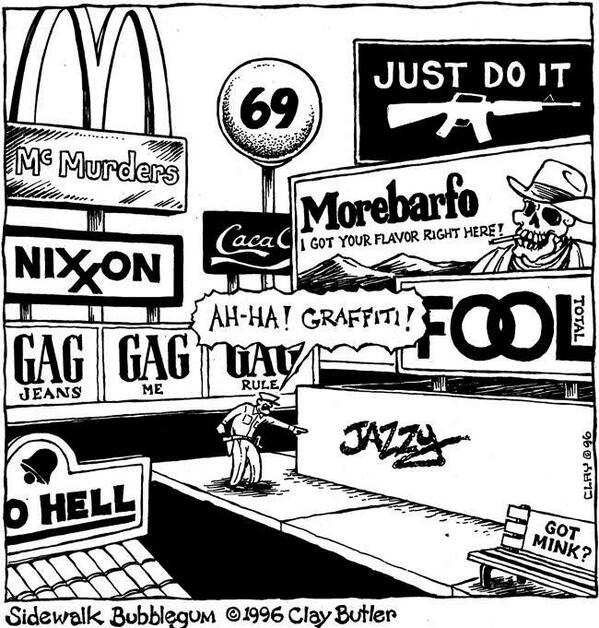 Pemkot #Jogja berlagak perangi #StreetArt sbg #vandalisme, lupakan 4218 izin #reklame per 2013 yg jd #SampahVisual