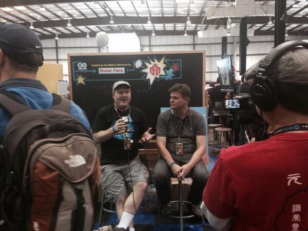 _Gabsolutely's tweet image. @atmel's Bob Martin and Henrik Flodell talk hardware vs. software at maker faire. #arduinozero #AtmelMakes