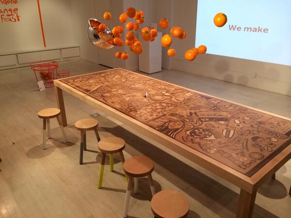 bogazkere's tweet photo. Amazing communal #tabledesign by @RPNYClOrangerie  #newdesignhighschool kids http://t.co/YydaHlM5jx