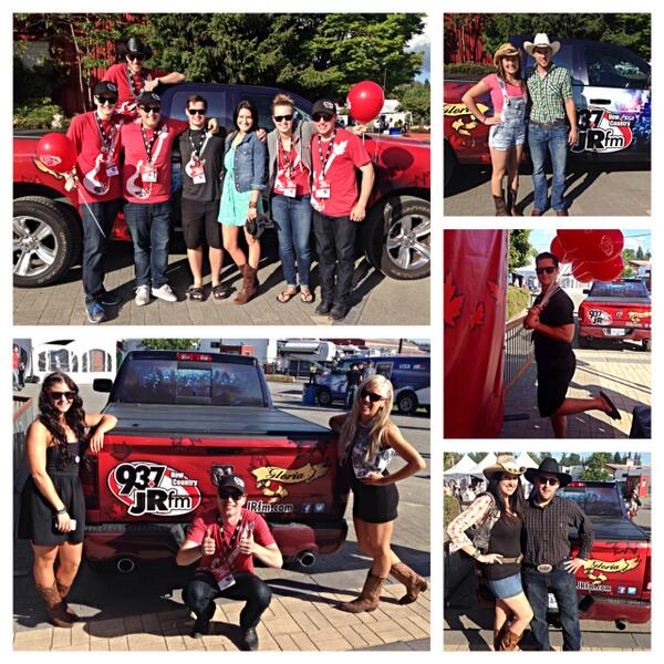 937JRCountry's tweet photo. The JRFM Street Team is outside the Longhorn Saloon at the #CloverdaleRodeo- exactly were you should be too! http://t.co/0UykQJTePK
