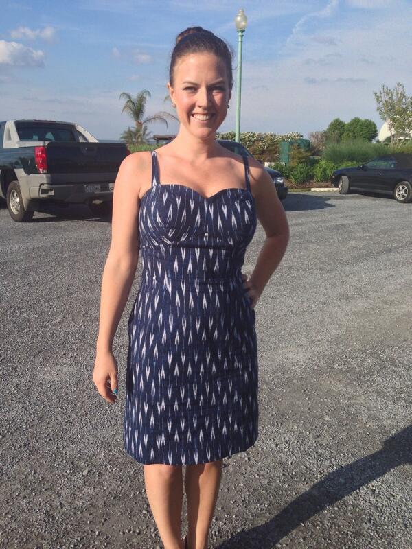 MorganAlexandra's tweet photo. Pretty pleased with My @ByHandLondon Georgia dress.  Thanks for the class @gather_here! http://t.co/pKIcqUxmtk