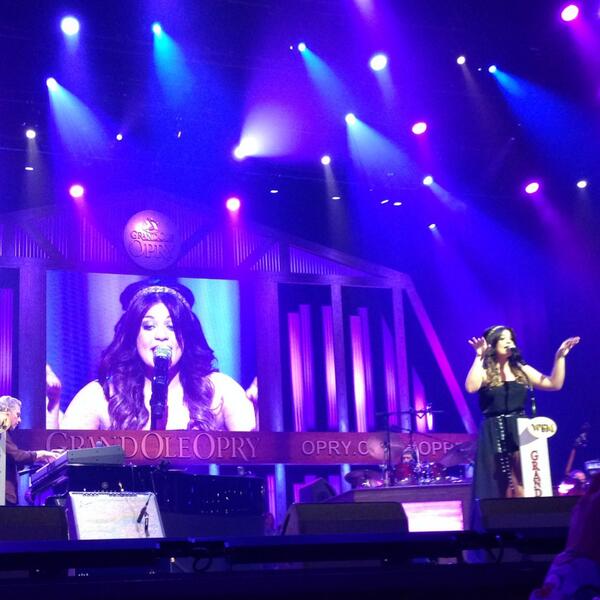 Miss <a href="/Lauren_Alaina/">Lauren Alaina</a> was a bit under the TN weather, but she coulda fooled us! Sang beautifully as always! #Opry