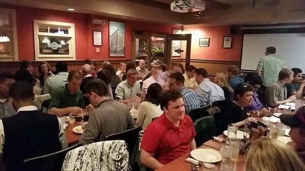 Having some amazing pizza with so many amazing leaders.