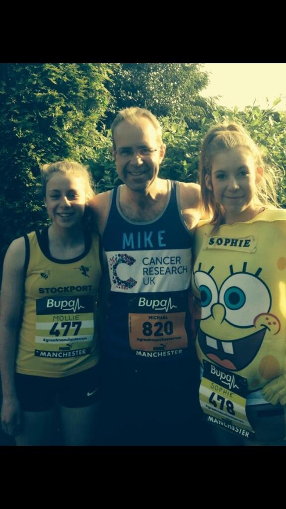 Good luck to our manager mike &amp; his daughters doing the 10k manchester run ,it's amazing what he does for charity