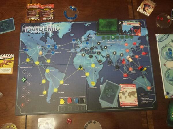 xstevebob's tweet photo. I'm playing pandemic. Everyone is going to die. Sorry about that. #pandemic http://t.co/rBqz5554cM