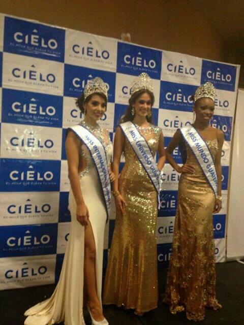 Ganadoras de #MissGuatemala2014: Ana Montufar (Universo), Keyla Bermudez, (Mundo) y Claudia Herrera (Internacional)
