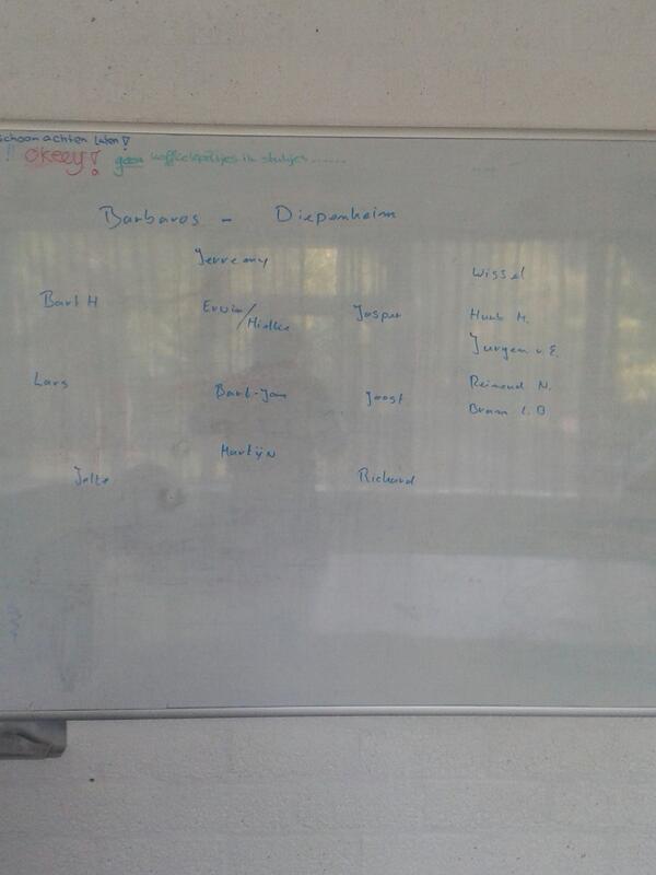Opstelling laatste wedstrijd