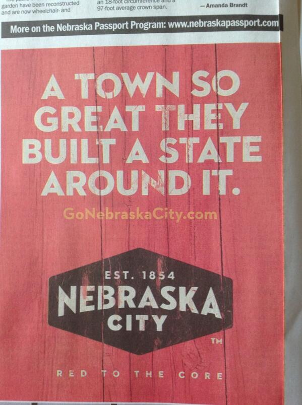 NebraskaNice's tweet image. RT @TheWCitizen: Well done @NebraskaCityNE - the folks behind #NebraskaNice could learn from you! #TheGoodLife